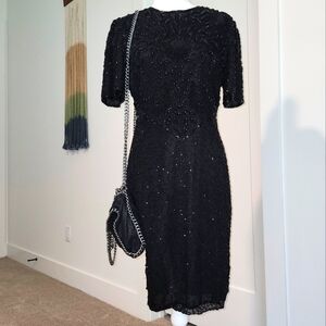 Vintage Elegant Black Dress by Lawrence Kazar